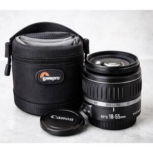 Canon EFS 18-55mm f/3.5-5.6 III Lens And Lowepro Case EOS Rebel DSLR FREE SHIP!